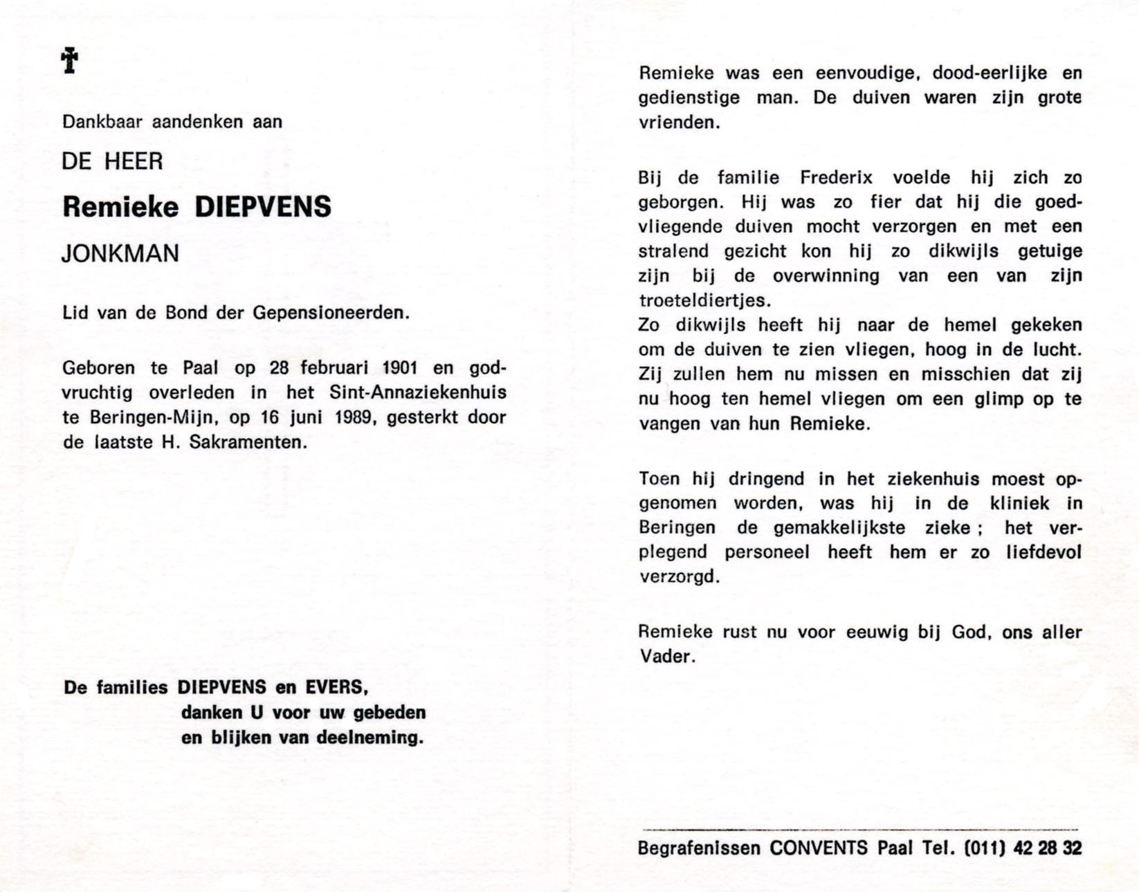 Diepvens Remieke 1901 1989