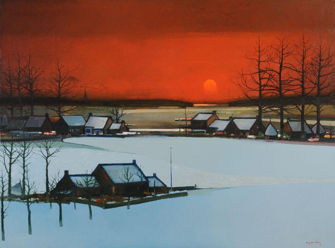 Broekkant onder de sneeuw