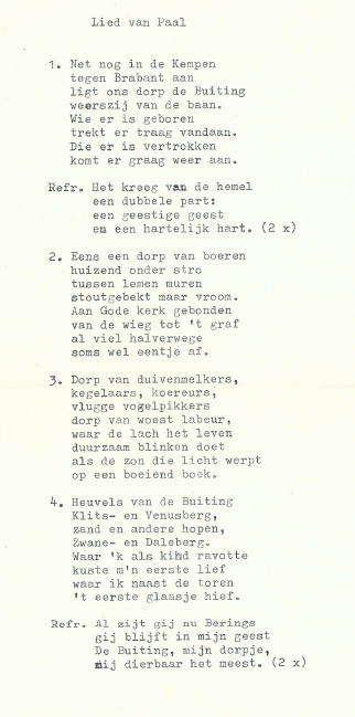 Paal 60 jarigenfeest 29 09 1984 liedvanPaal