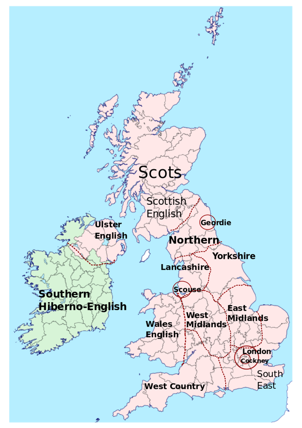 Engelsedialecten