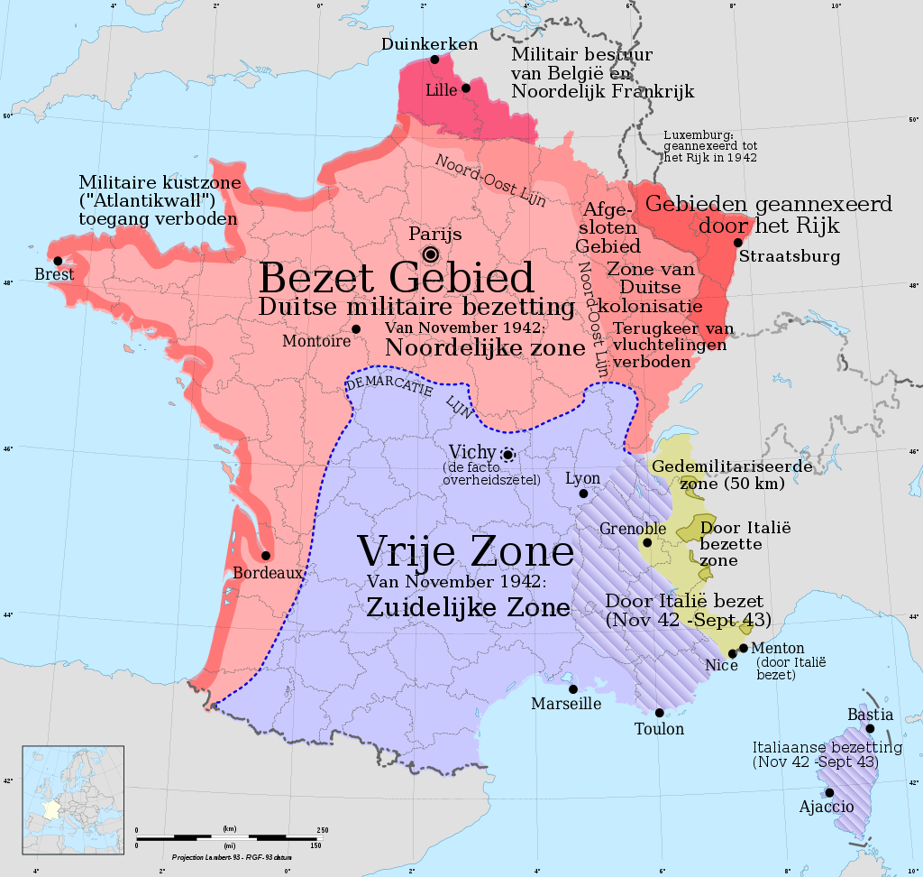 France map Lambert 93