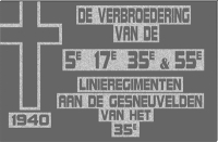 Her-inhuldiging van de gedenksteen voor gesneuvelden van het 35ste linie